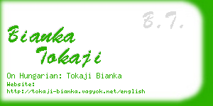 bianka tokaji business card